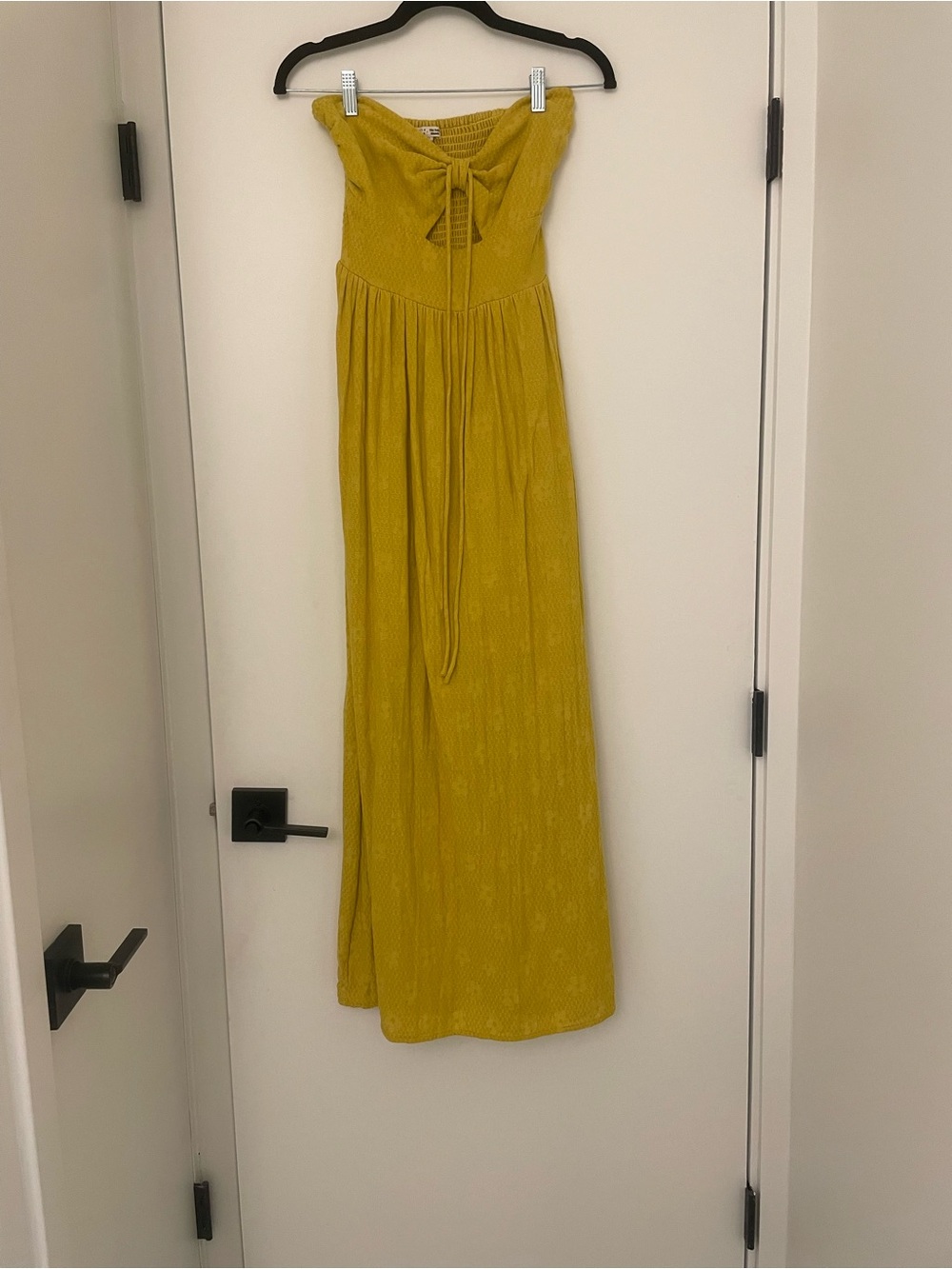 BILLABONG SALTY BLONDE SUNSET GLOW PRINTED COTTON HALTER MAXI DRESS YELLOW XS - Picture 2 of 5